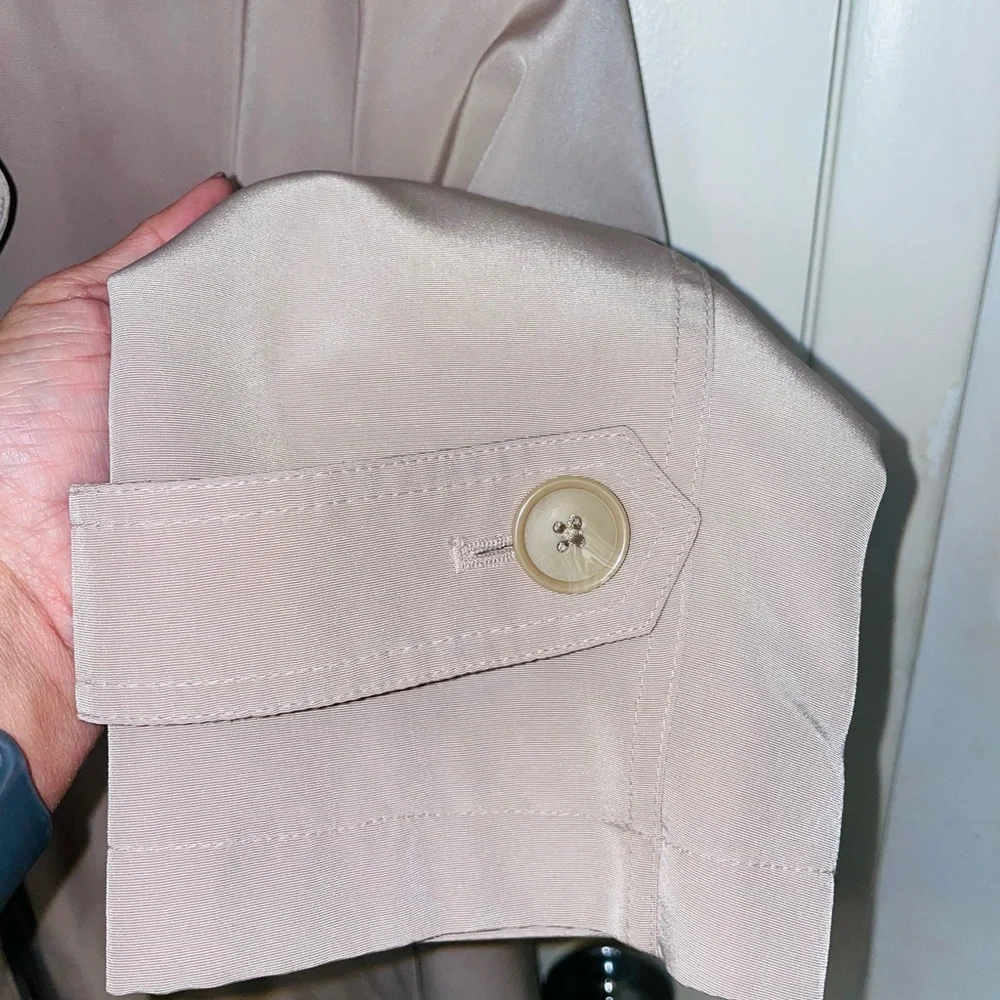 London Fog women's trench coat double-breasted button front tie waterproof sz XL - Picture 5 of 12